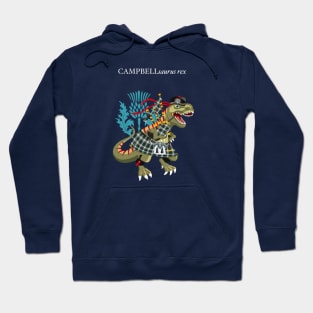 Clanosaurus Rex CAMPBELLsaurus rex Campbell MODERN Scotland Ireland Family Tartan Hoodie